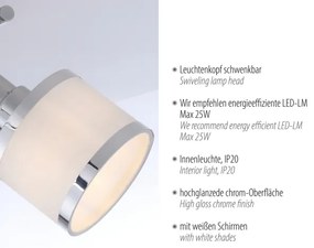 Leuchten Direkt 15372-17 - Spotlámpa ACCOR 2xE14/25W/230V