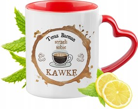 Állatorvosi bögre Piros, szív alakú füllel Ajándék