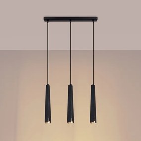 Sollux SL.1402 - Csillár zsinóron PRYSM 3xG9/8W/230V fekete