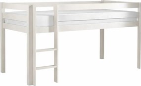 Fehér magasított borovi fenyő gyerekágy 90x200 cm PINO – Vipack