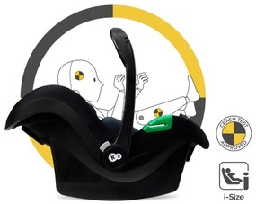 KINDERKRAFT-Kombinált babakocsi 3in1 MOOV 2 AIR Pure fekete + autósülés MINK PRO
