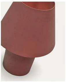 Terrakotta színű asztali lámpa fém búrával (magasság 30 cm) Canapost – Kave Home