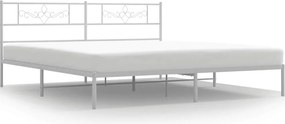 vidaXL fehér fém ágykeret fejtámlával 183 x 213 cm