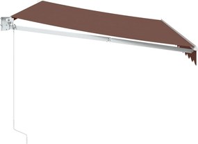 Barna kézzel kihúzható napellenző 350 x 250 cm