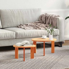 Dohányzóasztal 2 pcs Viaszbarna 47.5 x 47.5 x 27 cm