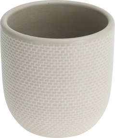 Weave L virágcserép (17,5x17,5x17 cm) krémszínű, matt textúrával