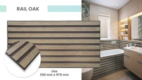 3D PVC falpanel "Rail Oak" vasúti tölgy