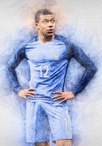 Poszter, Kylian Mbappe Lottin, Psg, Franciaország