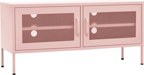 vidaXL rózsaszín acél TV-szekrény 105 x 35 x 50 cm