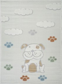 Gyerekszőnyeg 60x120cm ,puha színes kutyus minta 3D hatással