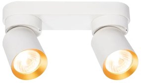 Spotlámpa ANDY 2xGU10/8W/230V fehér/arany