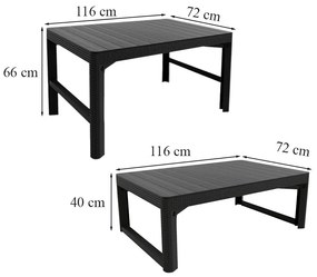 Dina 4+1 kerti bútor garnitúra szett