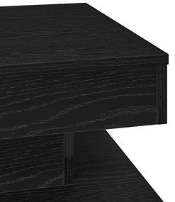 fekete dohányzóasztal 360 fokban forgatható 50x50x34,5 cm