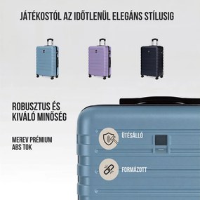 NEW YORK keményfedeles bőröndszett, 3 részes, ABS, világoskék Deuba