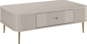 Vesper fiókos dohányzóasztal 103x60 cm - kasmír / arany lábak