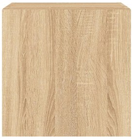sonoma tölgy színű fali TV-szekrény LED-ekkel 40,5x35x40 cm