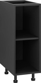 Korpusz fekete alsó konyhaszekrény 30/82 tartozékokkal