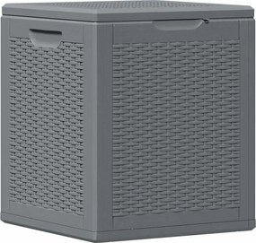 vidaXL szürke PP rattan kerti tárolóláda 90 L