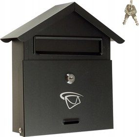 Postaláda Házikó B6 Méret Fekete Pl