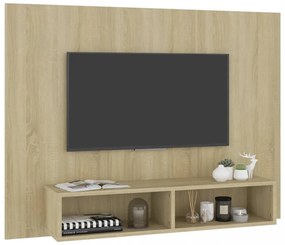 sonoma tölgy színű szerelt fa fali TV-szekrény 120x23,5x90 cm