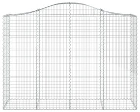 3 db íves horganyzott vas gabion kosár 200x50x140/160 cm