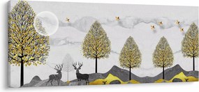 Festett szarvas képe (120x50 cm)