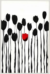 Poszter Keret Alumínium Grafika Természet Kert Virágok Tulipánok Modern 40x60