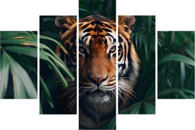Kép - Egy tigris portréja a dzsungelben (150x105 cm)