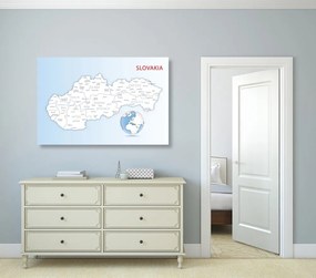 Obraz na korku mapa Slovenskej republiky