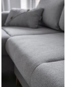 Scandic Lagom világosszürke kinyitható sarokkanapé, bal oldali - Miuform