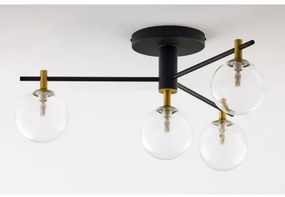 Jupiter 2034 - Felületre szerelhető csillár FIGARO 4xG9/10W/230V fekete/arany/bézs/átlátszó