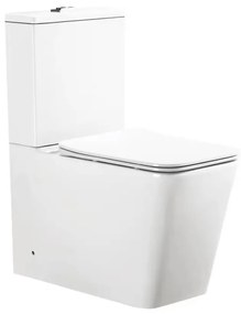 Viva ES QUADRO monoblokk WC - perem nélküli - WC ülőkével komplett - mély öblítésű