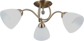 ITALUX PND-5643-3-HBR LUGANO Mennyezeti Csillár Fehér, Króm, Opál E27 IP20