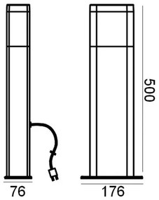 Ledvance - DALLAS LED kültéri lámpa 4W 12V IP44