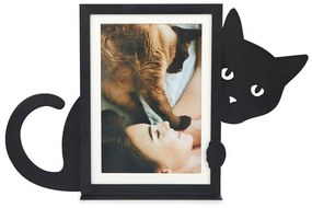 Fekete fém álló képkeret 31x19,5 cm Hidden Cat – Balvi