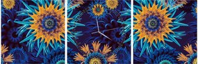 Kép - 3D virágok (órával) (90x30 cm)