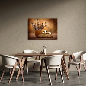 Tojás és a macska képe (üvegen) (70x50 cm)