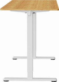 CSOMAGAJÁNLAT | LVN System Lite elektromos asztal + forgószék szett | Aranytölgy-fehér 140x60cm elektromosan állítható magasságú íróasztal + fekete forgószék