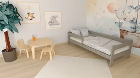Ala fenyő gyerekágy szürke 90x200 + ajándék ágyrács