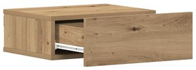 2 db szerelt fa lebegő éjjeliszekrények 40x32x15 cm