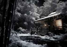 Poszter 42x29,7cm Hagyományos japán házikó