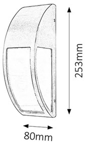 Rabalux 8269 - Kültéri fali lámpa GENOVA 1xE27/40W/230V