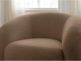 Barna forgó buklé fotel Elina – Bobochic Paris