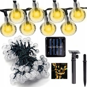 Napelemes kerti girland 50LED 10m Kültéri napelemes kerti lámpák