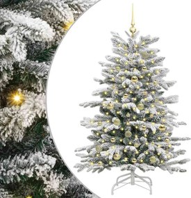 vidaXL Műanyag Hajtogatós Karácsonyfa Fehér 150 cm PE és PVC