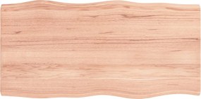 vidaXL világosbarna asztallap 80x40x(2-4) cm kezelt tömör élőszegélyes