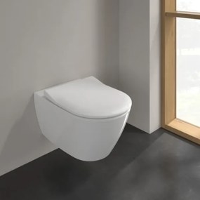 Villeroy & Boch 5614R201 - Falra szerelhető WC SoftClose ülőkével SUBWAY kerámia/fehér