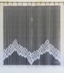 Mg Függöny Cikk-cakk Fehér 300x140cm kész szalaggal