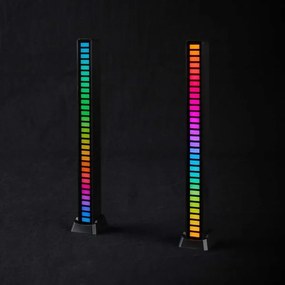 Nedis GALDP110BK - 2x LED RGB asztali lámpa, tölthető, 250 mAh