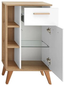 Fehér alacsony fürdőszoba szekrény 51x90 cm Set 923 - Pelipal
